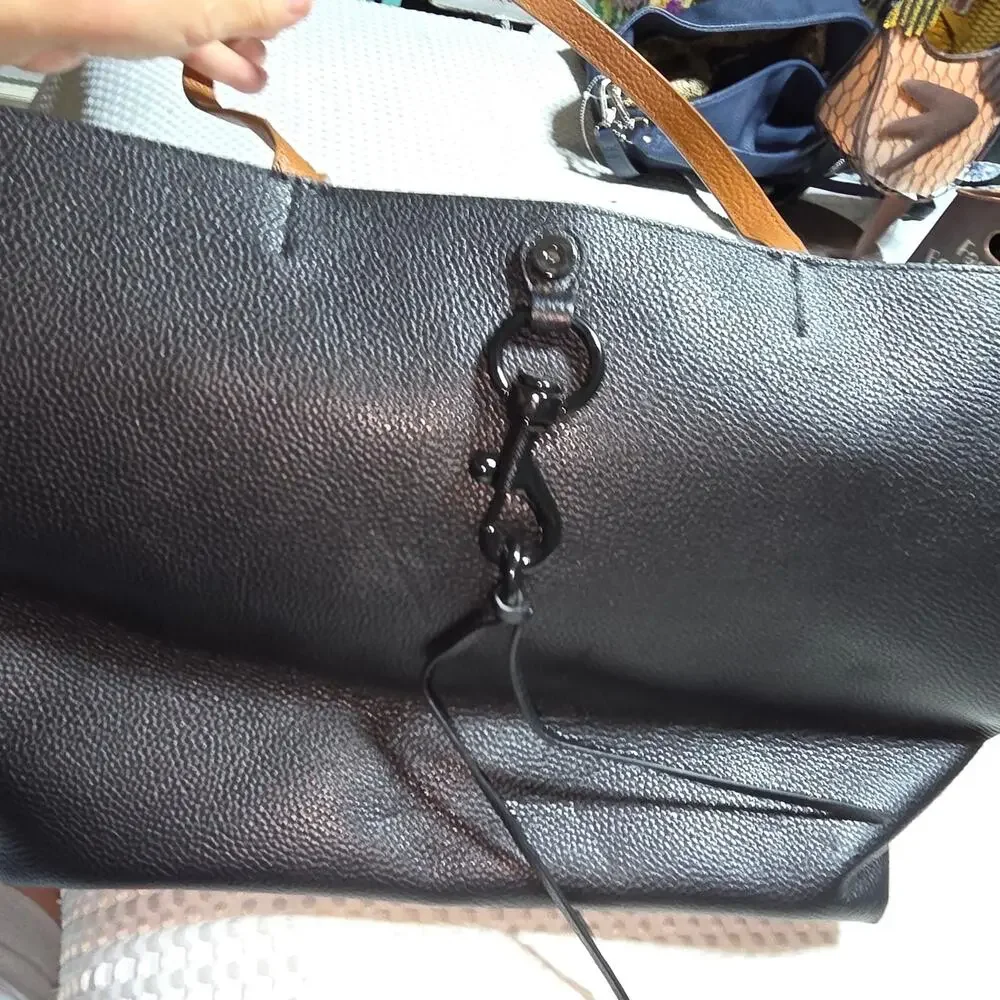 REBECCA MINKOFF XL LEATHER MEGAN TOTE BAG